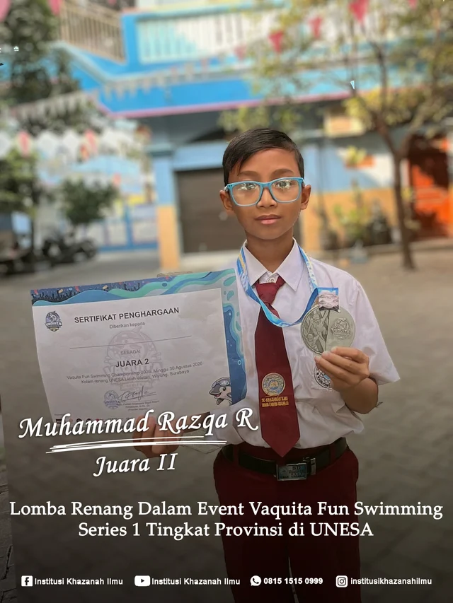 Dokumentasi prestasi Khazanah Ilmu, foto 12. Keterangan prestasi tercantum pada poster.