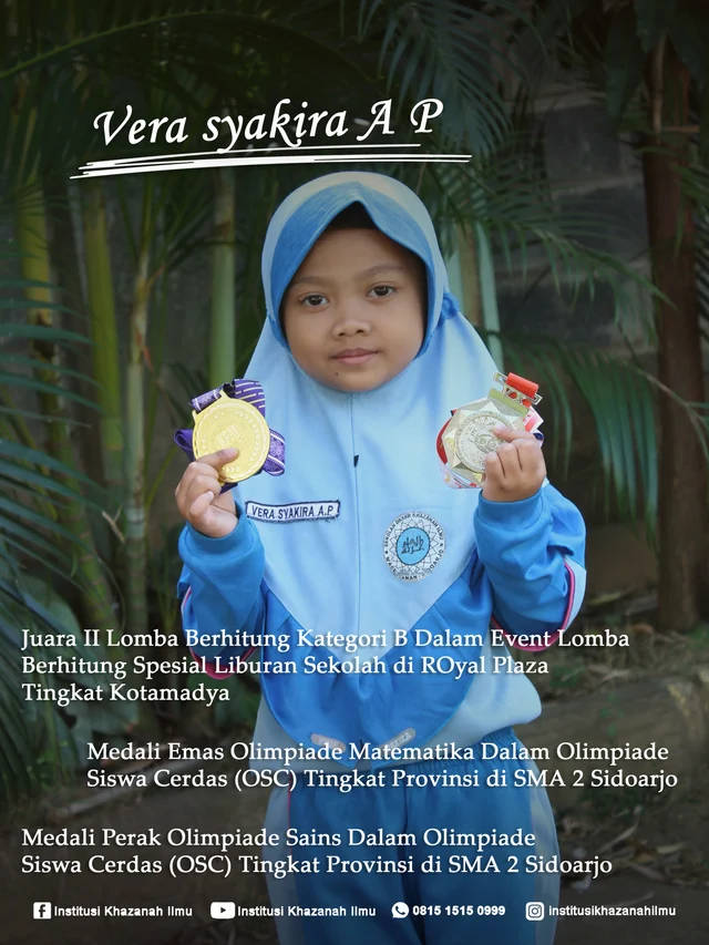 Dokumentasi prestasi Khazanah Ilmu, foto 5. Keterangan prestasi tercantum pada poster.